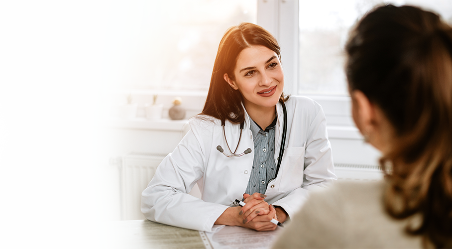 Physician speaking to Patient